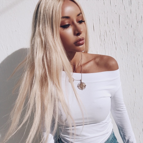 Tops - white off the shoulder blouse